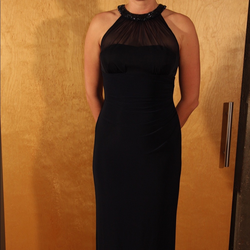 Ralph Lauren Evening Collection Navy Gown